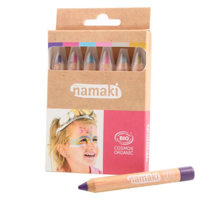 Crayons de maquillage bio 6 couleurs Mondes enchantes