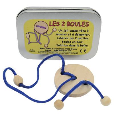 Librez les 2 billes en bois de ce casse-tte