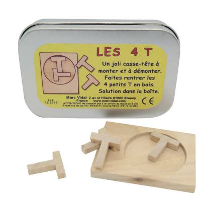 Russirez-vous  faire rentrer les 4 T en bois dans le cercle ?