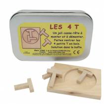 Réussirez-vous à faire rentrer les 4 T en bois dans le cercle ?