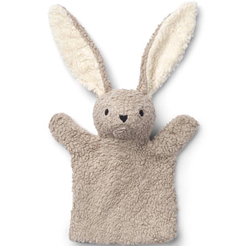 marionnette lapin gris clair - herold - liewood