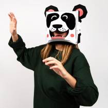 Déguisement Panda masque 3D Omy