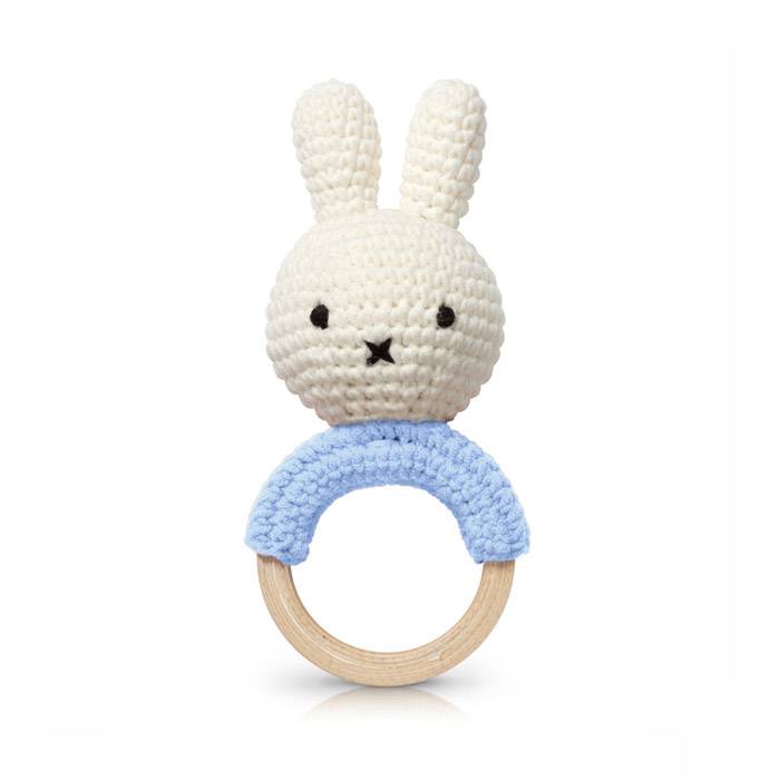 Hochet Miffy crochet bleu