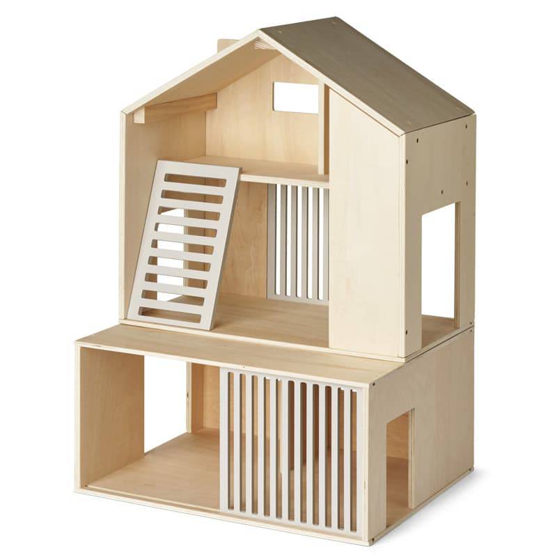 Maison de poupée en bois 60 x 40 cm - Modèle Mirabelle Gris - Liewood