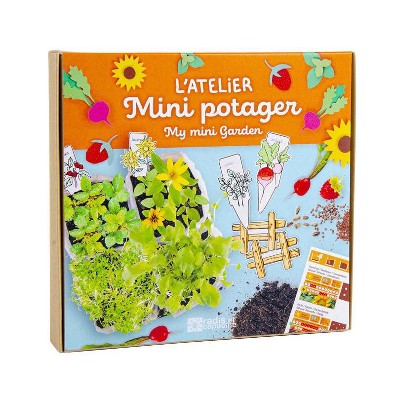 Coffret mini potager - Radis et Capucine