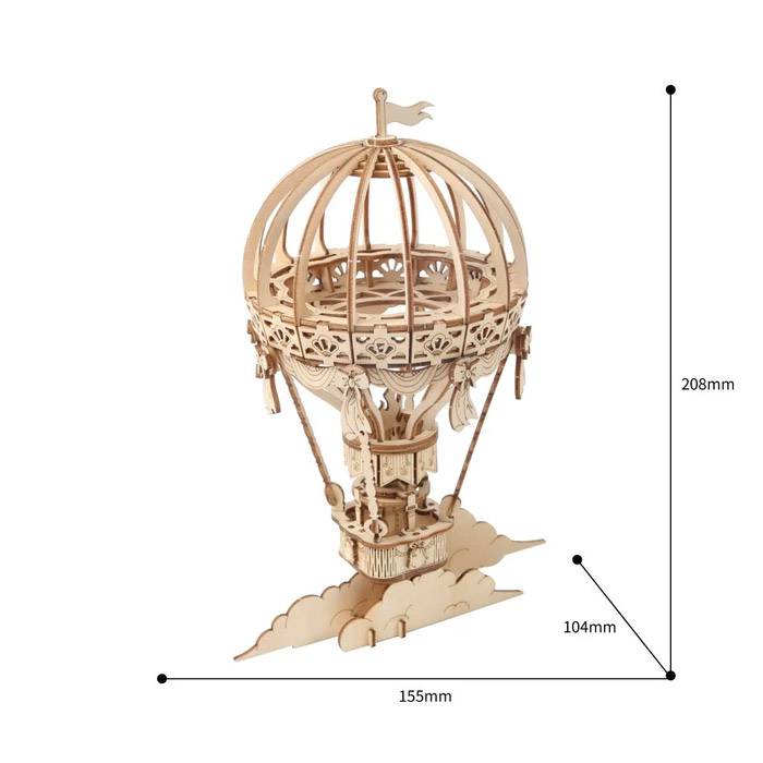 Robotime – Montgolfière en bois 3D – Maquettes en bois – Kit de  construction – Pour