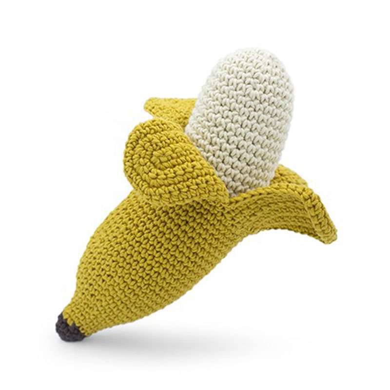 Le hochet banane en crochet MyuM - 100% coton biologique