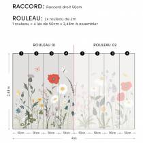 Lilipinso rouleaux décor mural champs de fleurs 400 x 248 cm