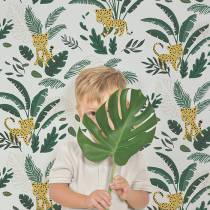 papier-peint-theme-jungle-guepards