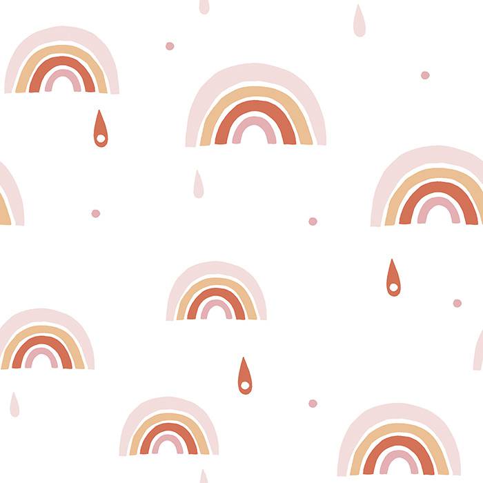 Papier peint Arc en Ciel Rose - 10 m