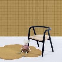 grille-noire-fond-moutarde-papier-peint-tendance