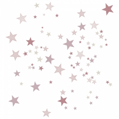 Mélange d'autocollants muraux étoiles - Vieux rose - 33 pièces, Stickers  muraux