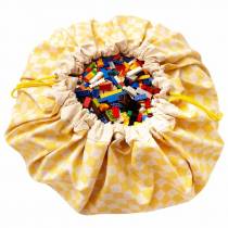 Play and Go sac de rangement tapis de jeu vichy jaune