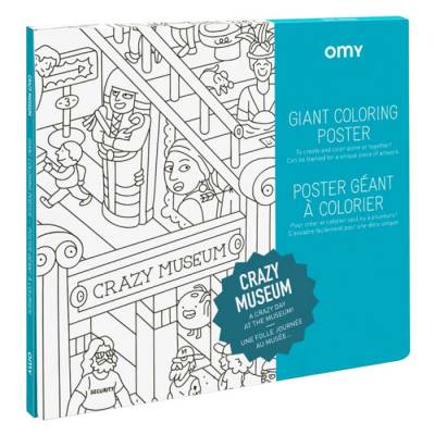 Poster  colorier - Crazy Museum - Omy