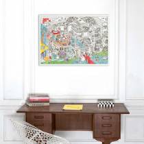 Poster à colorier - Crazy Museum - Omy