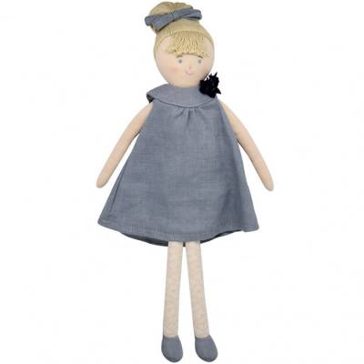 Poupe Robe Lin Bleu gris 30 cm