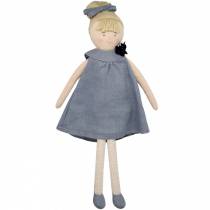 Poupée Robe Lin Bleu gris 30 cm