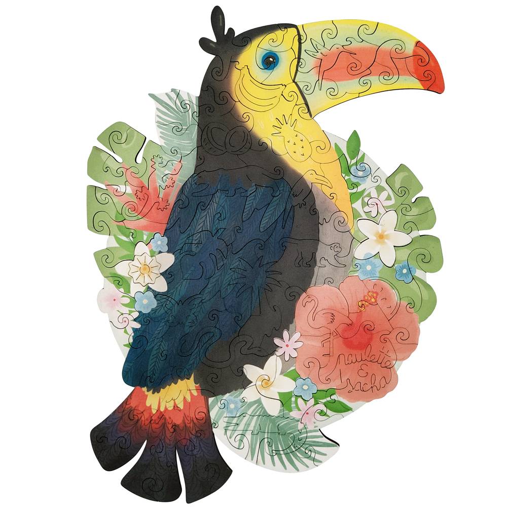 puzzle en bois toucan - animal totem