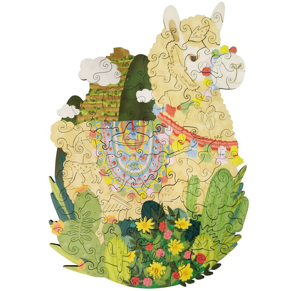 puzzle en bois lama - animal totem