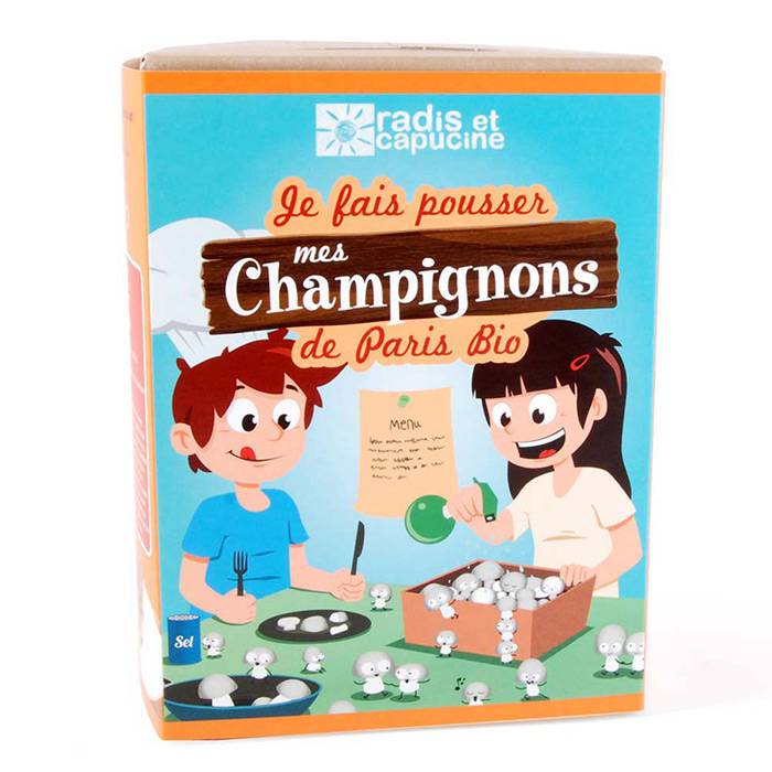 Kit de culture de champignons de Paris blonds bio Radis et Capucine petit  modèle : Champignons et graines à germer RADIS ET CAPUCINE potager et  verger - botanic®