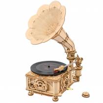 Gramophone mécanique avec manivelle manuelle