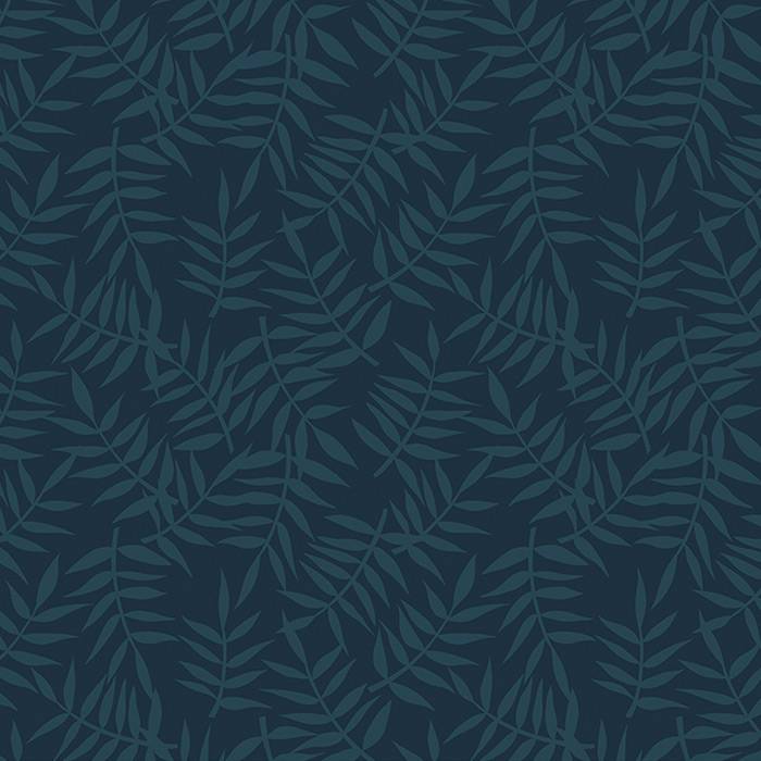 Papier peint Feuillage Tropical Bleu - 10 m