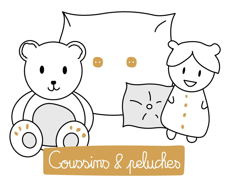 Coussins et peluches