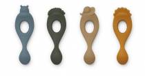 Set 4 cuillères silicone animaux - Liva Multicolore - Liewood