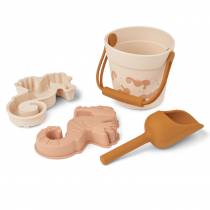 Set de plage silicone hippocampe Seahorse - Rose - Liewood
