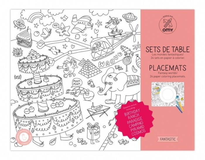 set de table coloriage fantastic