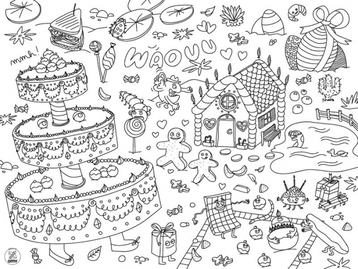 set de table coloriage fantastic