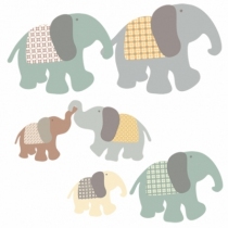 Sticker-famille-elephant-artforkids