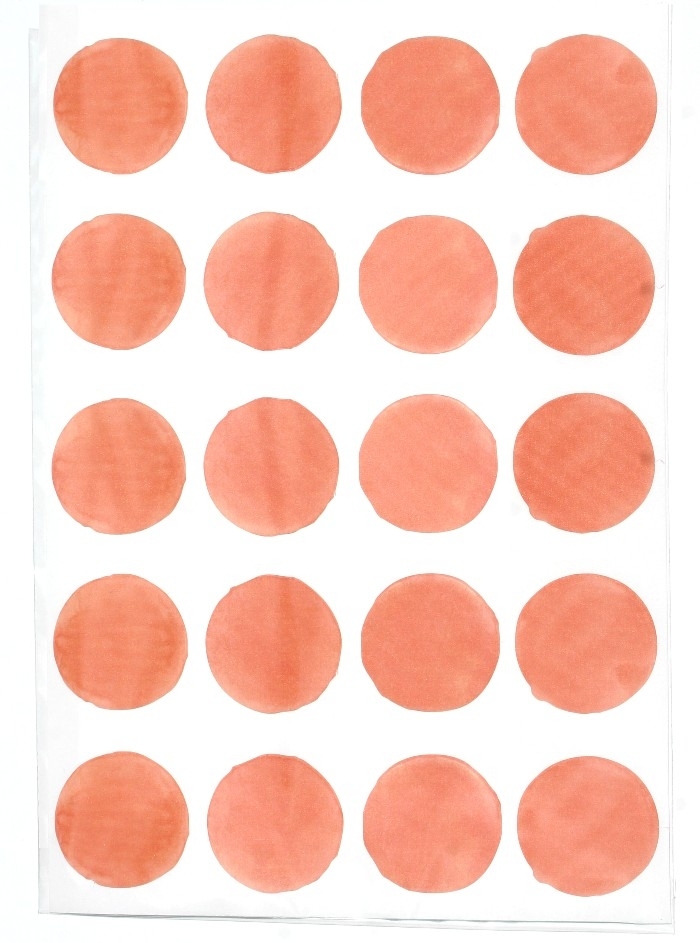 Stickers pois aquarelle - Orange