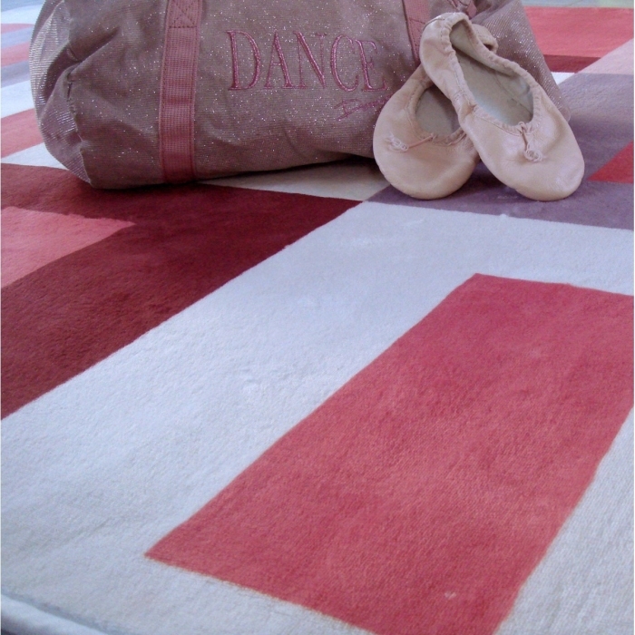 Tapis chambre d'enfant chiffres rose Disposition des tapis dans une chambre