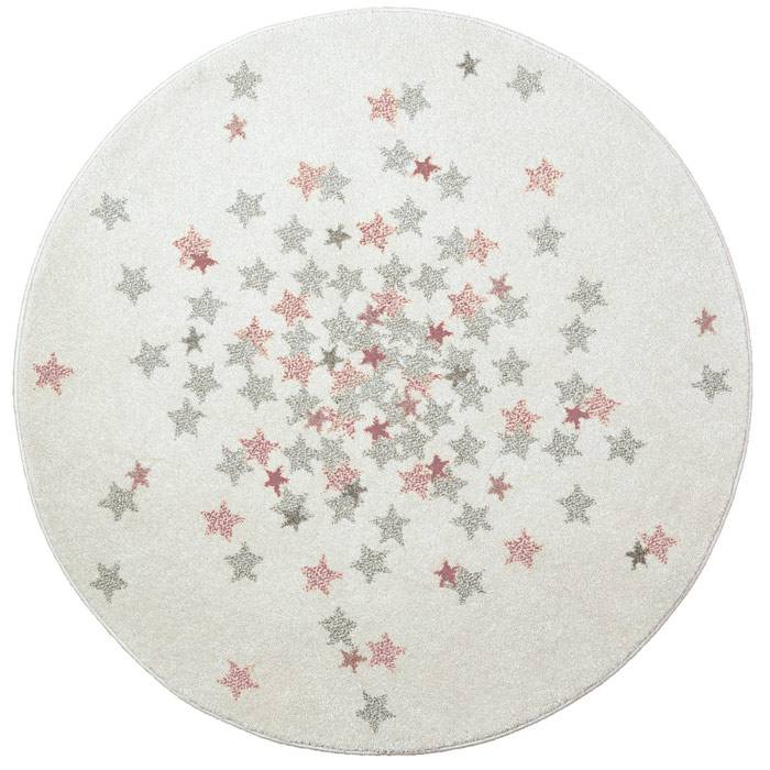 Tapis rond Nova rose