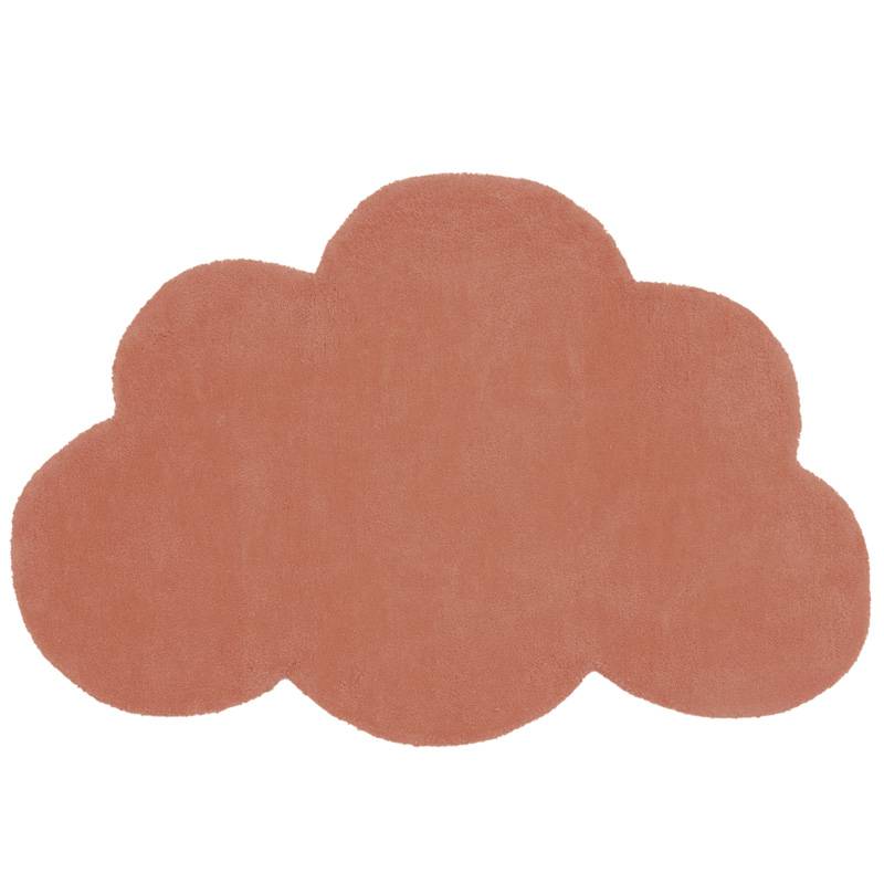 Tapis En Coton Forme Nuage Couleur Terracotta Lilipinso