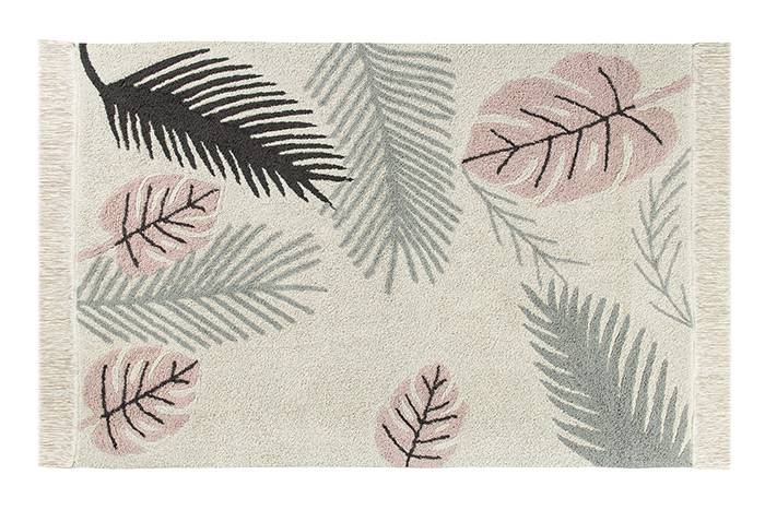 Tapis Lavable Tropical rose - 140 x 200 cm