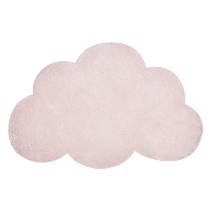 Tapis coton Nuage rose poudré