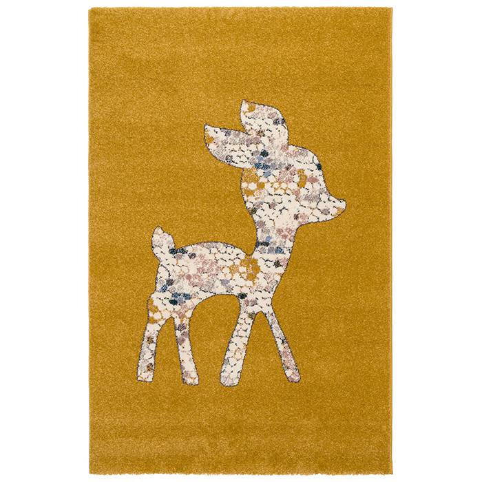 Tapis Faon fond moutarde - AFK Living