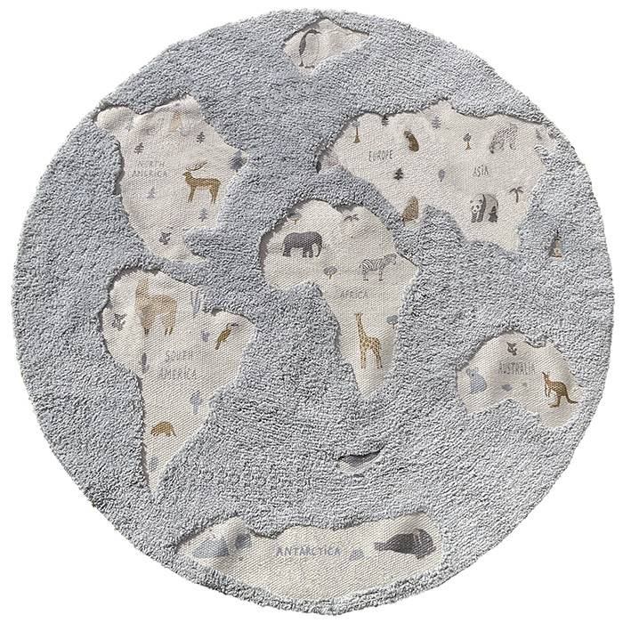 Tapis lavable carte du monde - AFK Living