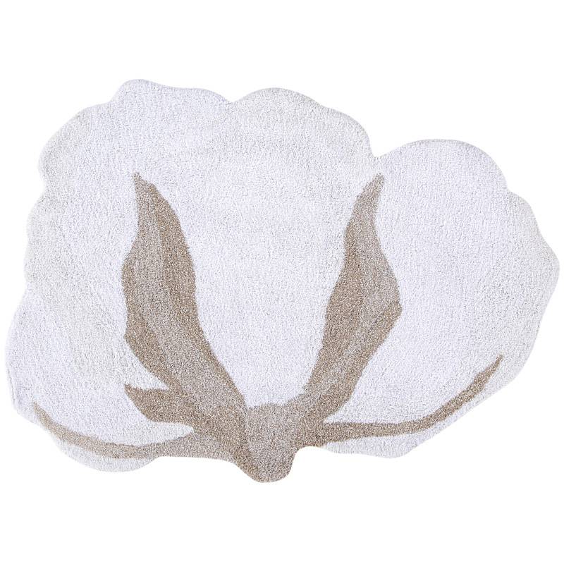 Tapis Lavable Fleur de Coton - 120 x 130 cm