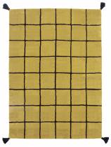 tapis-lilipinso-grille-noir-fond-jaune-moutarde