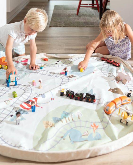 Sac de rangement de jouets et tapis de jeux Play & Go Circuit