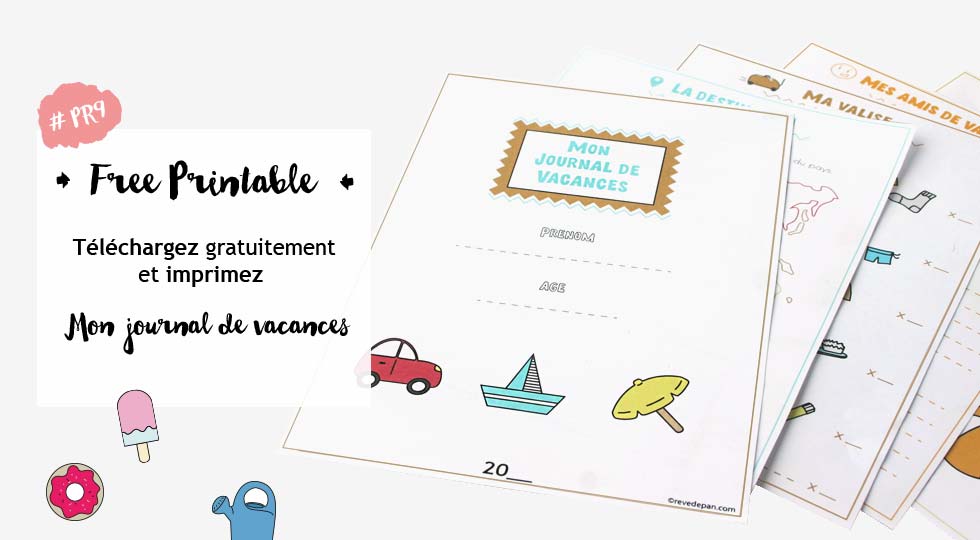 Page De Garde Avec Marquer Mon Journal De Vacance