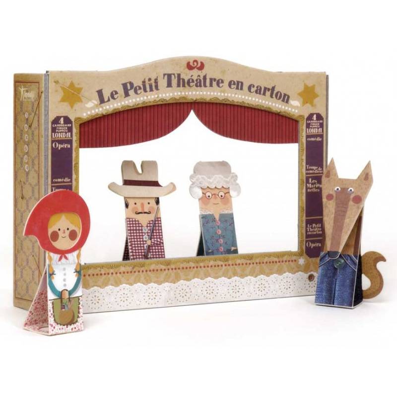 Théâtre et marionnettes carton - Petit chaperon rouge