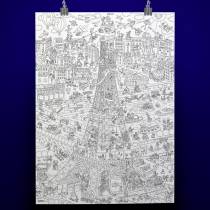Omy vous présente son poster géant à colorier Tour Eiffel