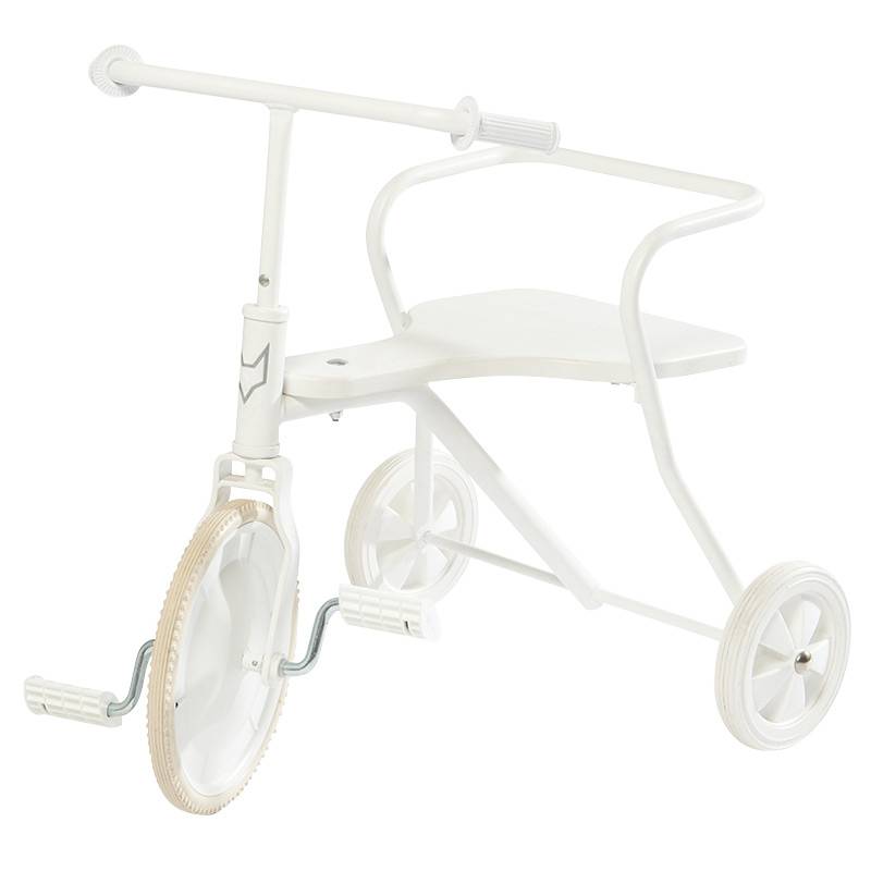 Tricycle en métal Blanc