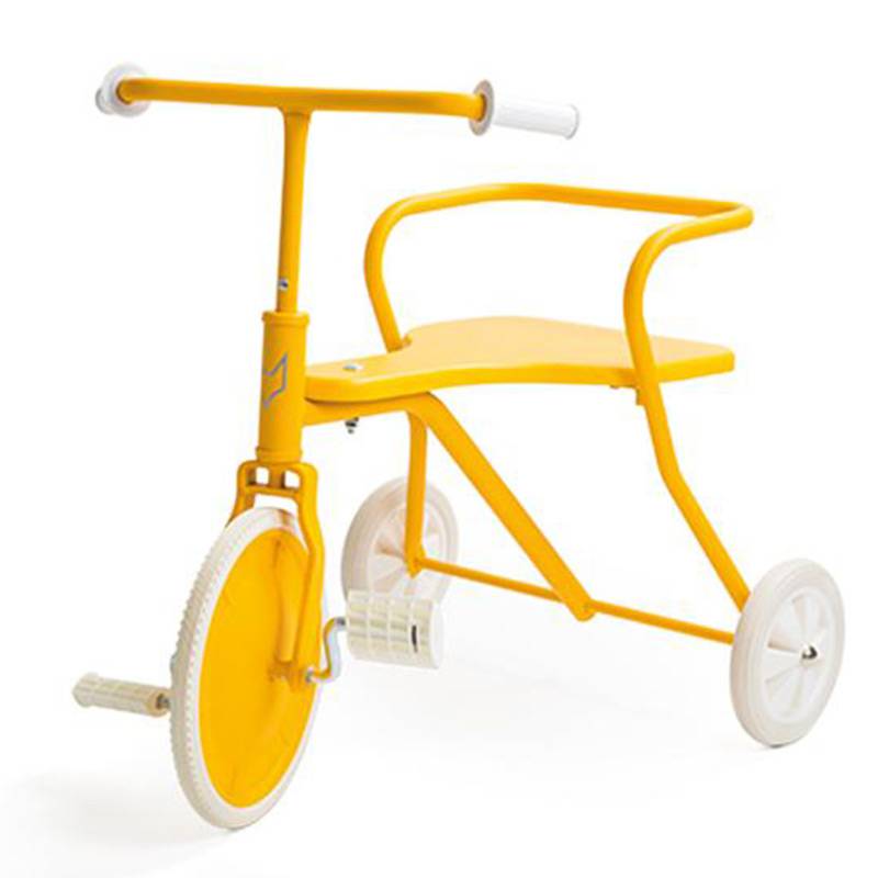 Tricycle en metal Jaune - Edition limitee