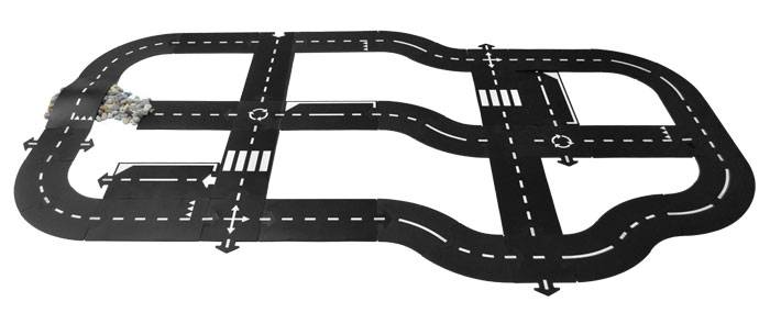 Circuit voiture flexible 40 pces - King of the Road - Way to Play